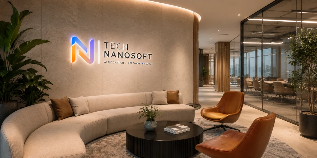 Technanosoft office lounge and collaboration area